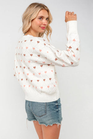 Sweetheart Stitch Knit Sweater