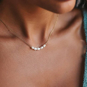 STAINLESS STEEL NON-TARNISH PEARL NECKLACE