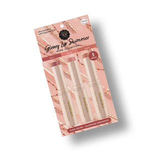 Glowy Lip Shimmer Trio – Nude Collection