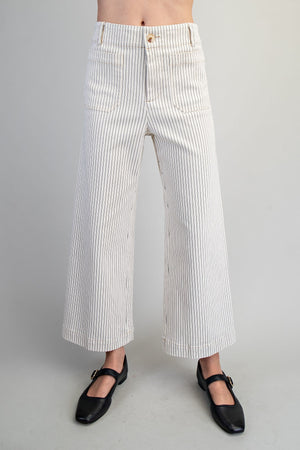 Classic Pinstripe Straight Leg Denim