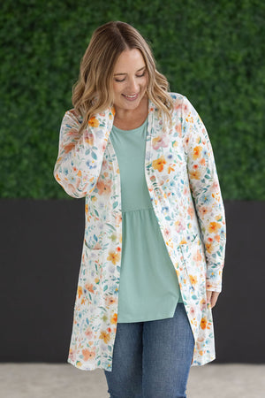 Watercolor Floral Timeless Cardigan