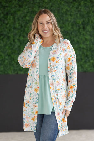 Watercolor Floral Timeless Cardigan