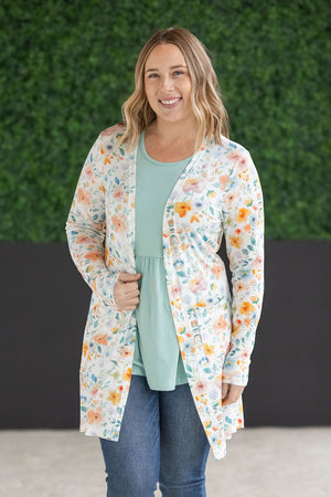 Watercolor Floral Timeless Cardigan