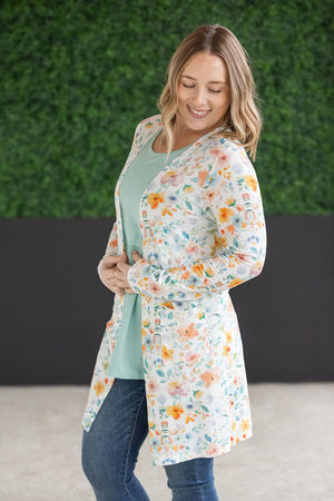Watercolor Floral Timeless Cardigan