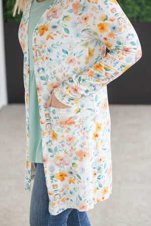 Watercolor Floral Timeless Cardigan