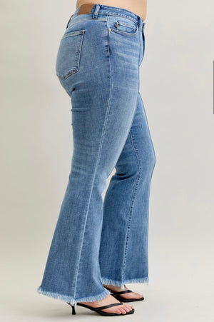 Judy Blue Mid Rise Trouser Bootcut Jeans with Lycra Xfit Technology