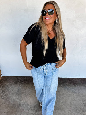 SADIE SOFT & SLOUCHY BOYFRIEND TEE: BROWN