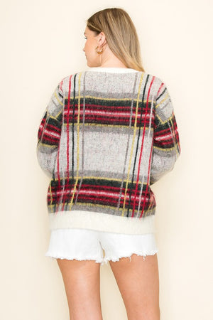 Winter Whispers Argyle Sweater