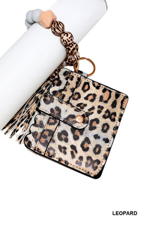 Beaded Bracelet Keychain Card Holder Wallet