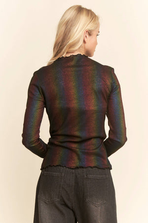 Prism Glow Layering Mesh Top