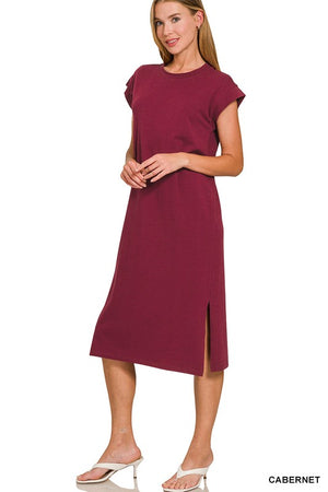 Take me to the orchard T-shirt dress in Cabernet Small - 3XL