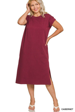 Take me to the orchard T-shirt dress in Cabernet Small - 3XL