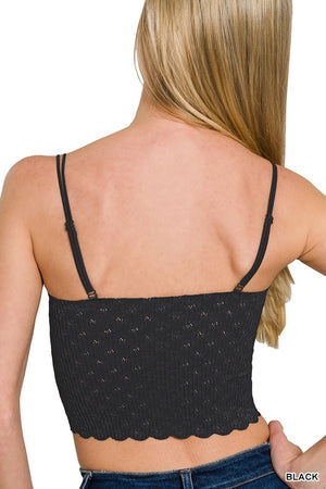 The Elise Seamless lace bralette with bra pads in Black