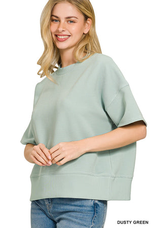 Ribbed Waist Banded Tee
