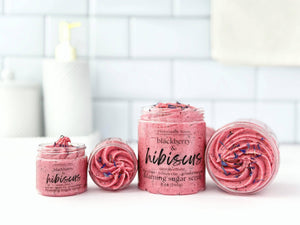 Blackberry Hibiscus Foaming Sugar Scrub
