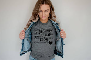 Christian Be The Reason Someone Smiles Bella Graphic Tee