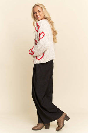 All The Love Heart Knit Cardigan