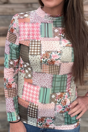Sterling Kreek Mosaic Spring Mesh Top