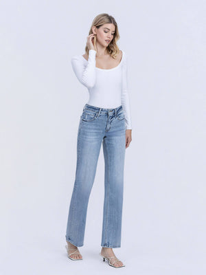 Lovervet Mid RIse Tummy Control Lightwash Jeans