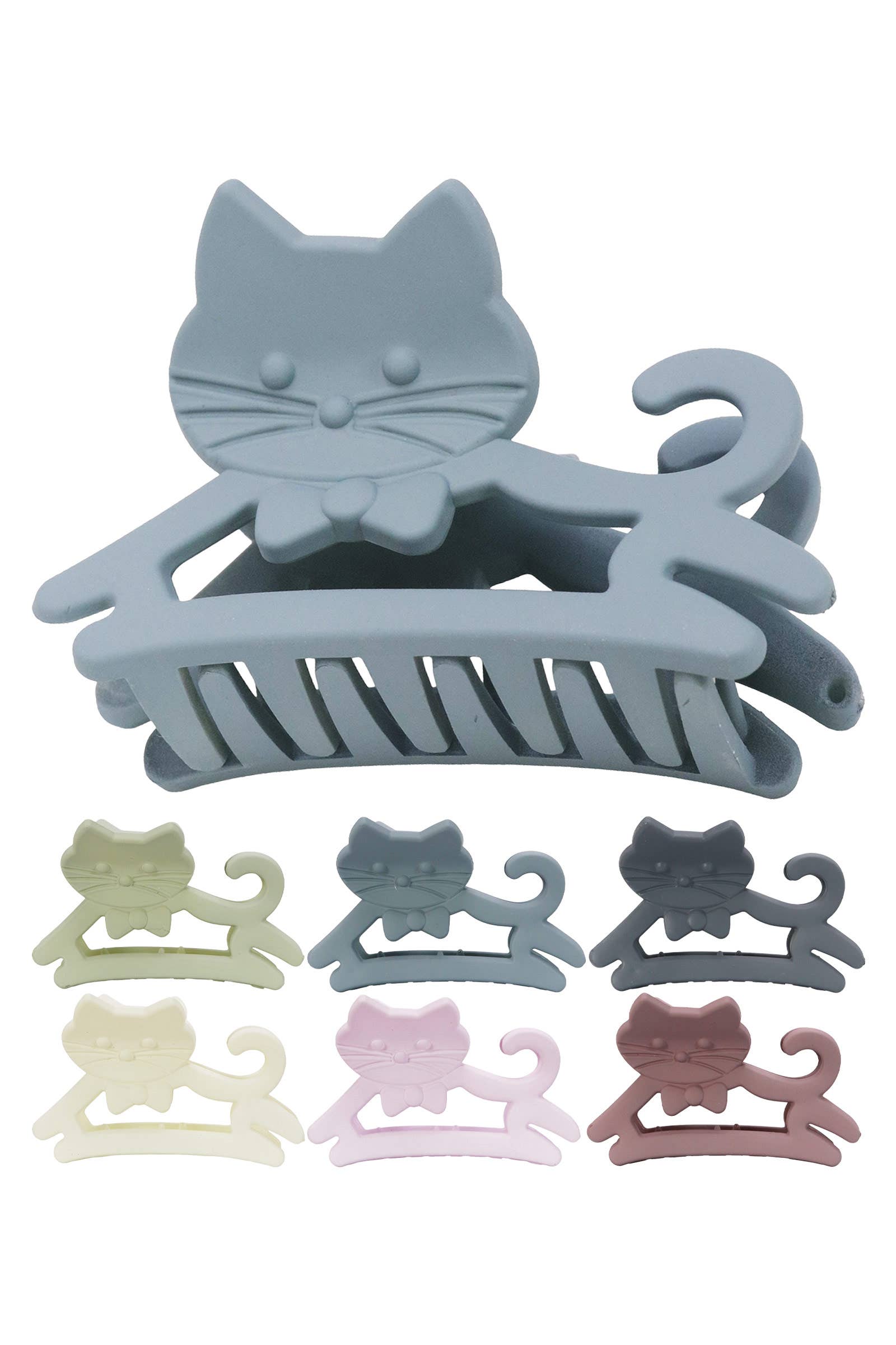Matte Kitty Cat Pastel Hair Claw
