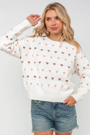 Sweetheart Stitch Knit Sweater