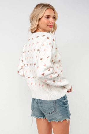 Sweetheart Stitch Knit Sweater
