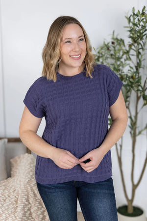 MM Kelly Knitted Top in Slate Purple