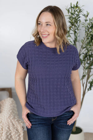 MM Kelly Knitted Top in Slate Purple