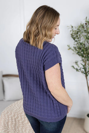 MM Kelly Knitted Top in Slate Purple