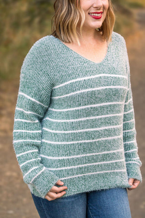 MM Evergreen Cozy Stripe Sweate