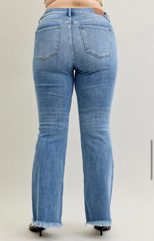 Judy Blue Mid Rise Trouser Bootcut Jeans with Lycra Xfit Technology