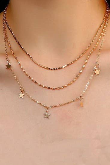 18K STAINLESS STEEL TARNISH FREE STAR NECKLACE