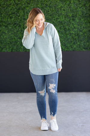 Vintage Wash Beach Hoodie - Seabreeze