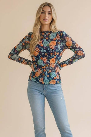 Moonflower Mesh Top