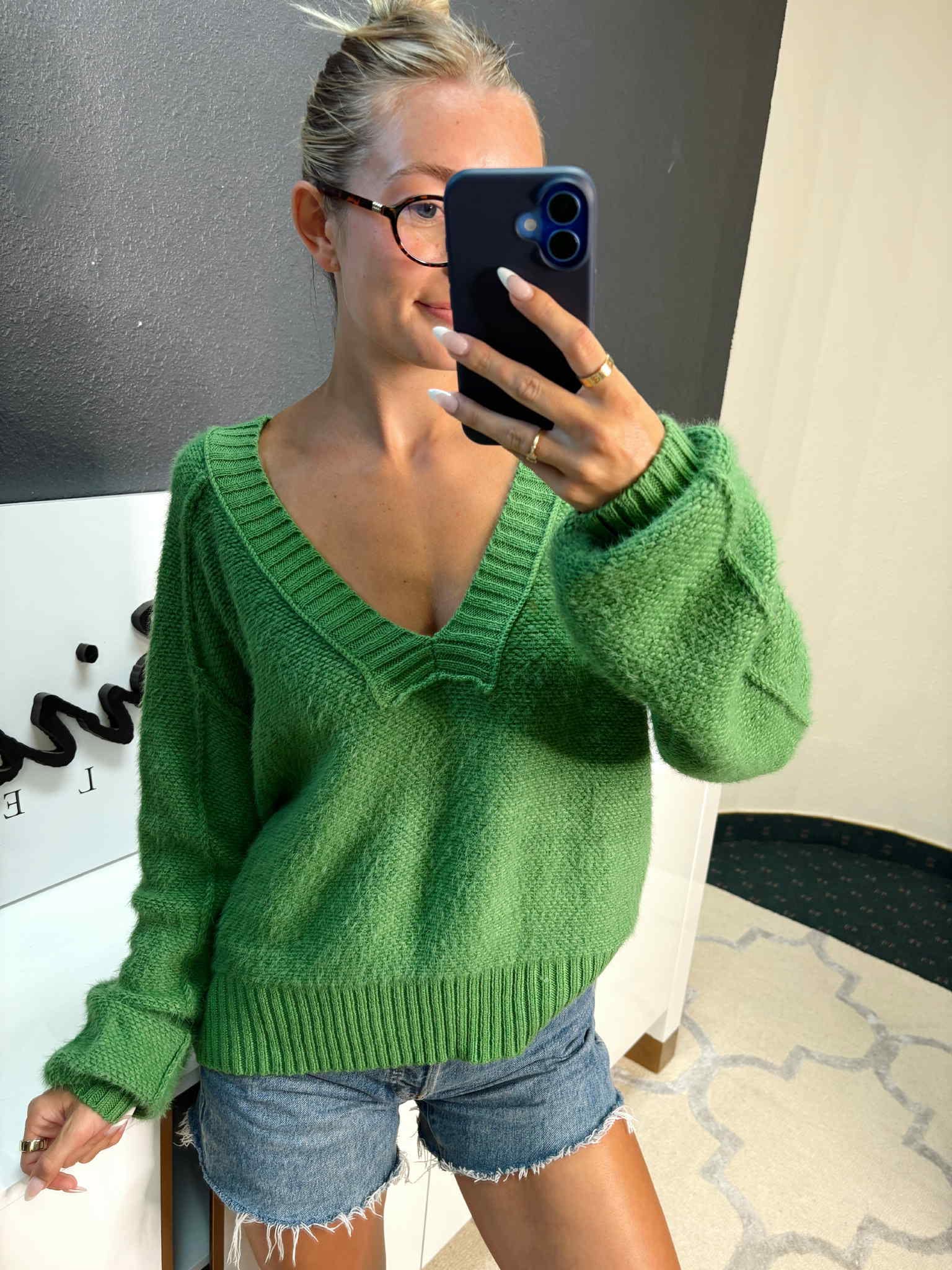 Curvy Effortless Knit V-Neck Sweater