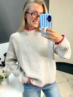 The Oatmeal Cozy Curvy Sweater