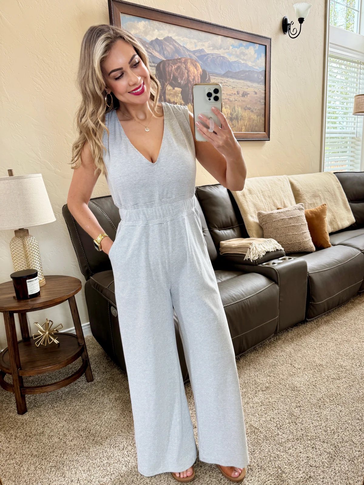 Easy Days Striped Jumpsuit