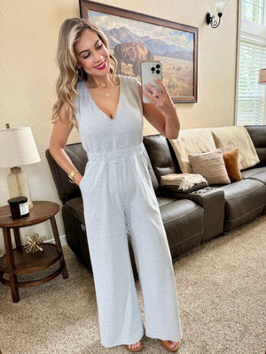 Easy Days Striped Jumpsuit