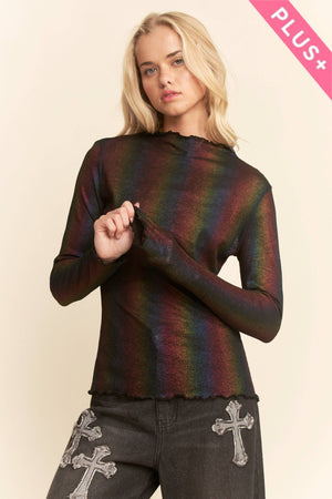Prism Glow Layering Mesh Top