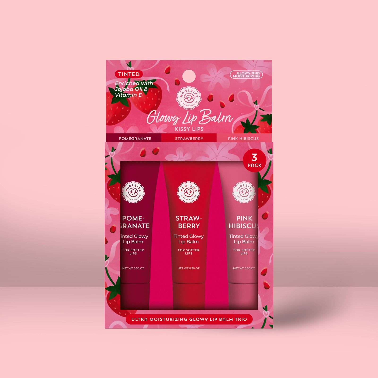 Kissy Lips Glowy Lip Balm Trio