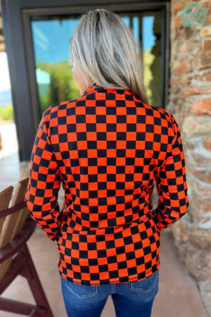 Pep Rally Pullover - Orange & Black