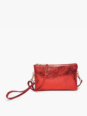 M013 Riley Monogrammable 3 Compartment Crossbody/Wristlet: Stone