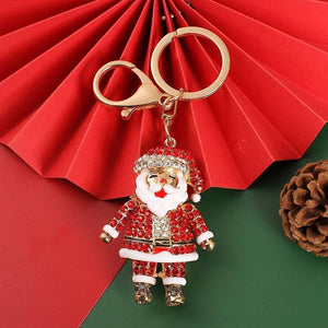 CHRISTMAS SANTA TREE KEYCHAIN BAG CHARM | 40KC162: Red