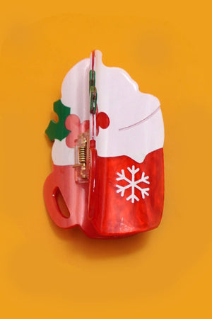 CHRISTMAS TREE SANTA SNOWMAN HAIR CLAW CLIPS