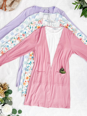 Watercolor Floral Timeless Cardigan