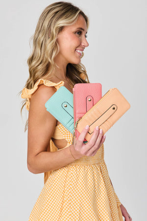 WL1889 Saige Slim Card Holder Women's Wallet: Navy