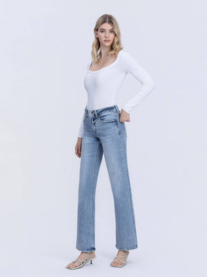 Lovervet Mid RIse Tummy Control Lightwash Jeans
