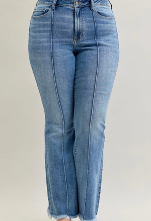 Judy Blue Mid Rise Trouser Bootcut Jeans with Lycra Xfit Technology