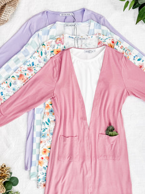 Watercolor Floral Timeless Cardigan