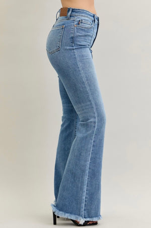 Judy Blue Mid Rise Trouser Bootcut Jeans with Lycra Xfit Technology